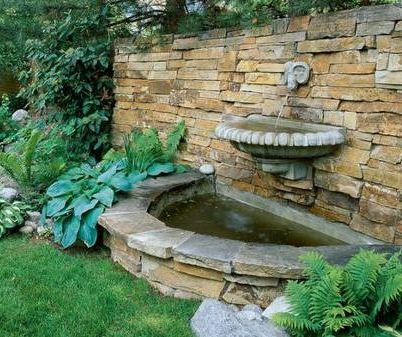 Vintage wall Fountain in Redmond, Washington. Restored and repaired by Seattle Pond and Fountain.